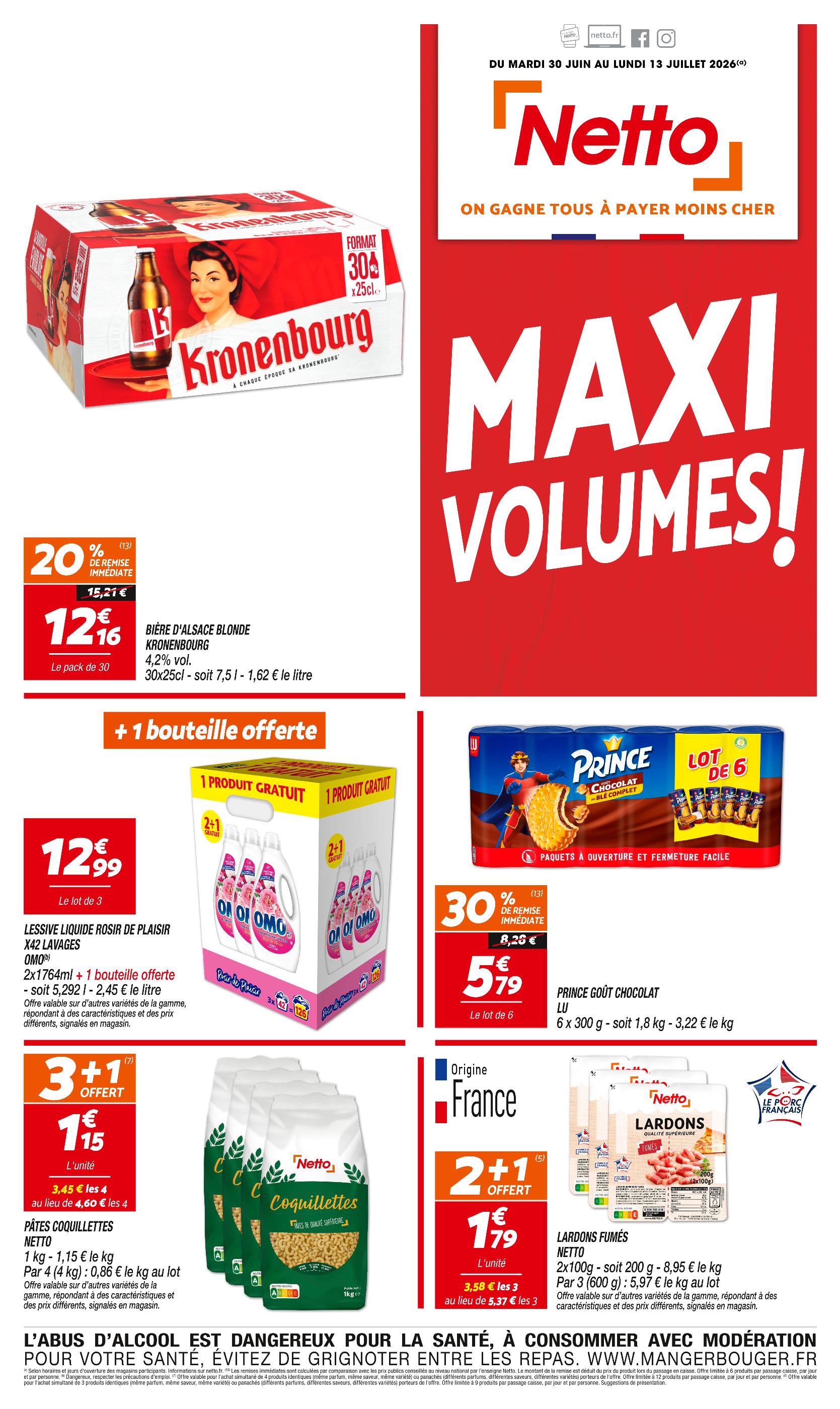 Prospectus Netto à Lagnieu: "MAXI VOLUMES", 1} page, 30/06/2026 - 13/07/2026